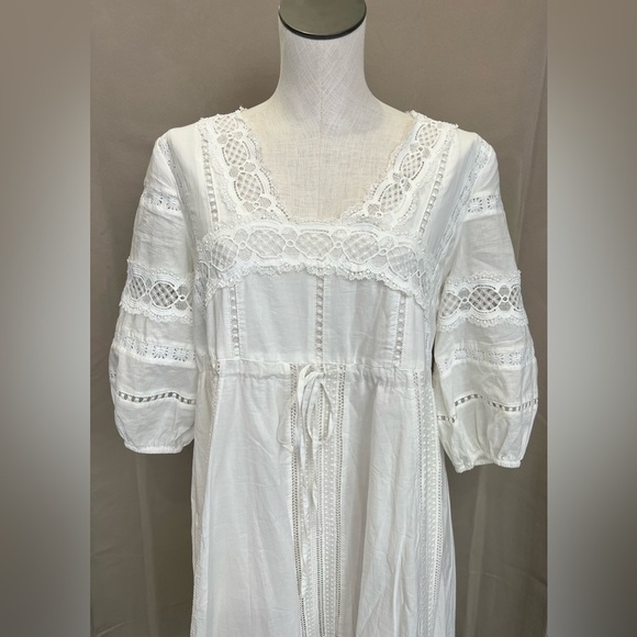 NWT Eri + Ali By Anthropologie White Lace Dress - Picture 2 of 6
